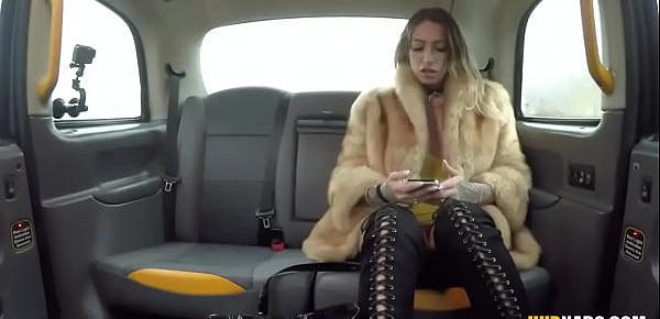  Ava Austen gives rimjob to that fake taxi driver